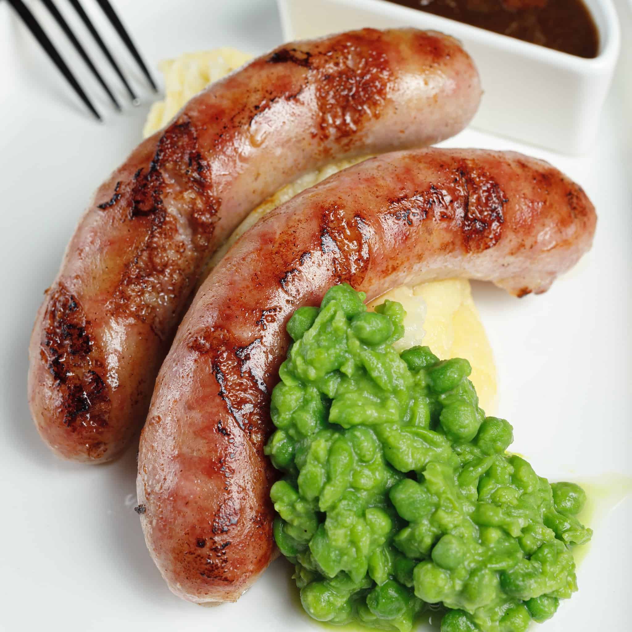 Ultimate bangers & mash with onion gravy & 2 Toulouse sausages